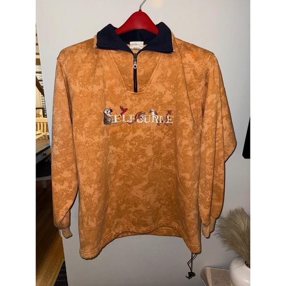 Other - Melbourne Australia‎ Pullover Quarter Zip Sweatshirt XL Animals Embroidered Zoo